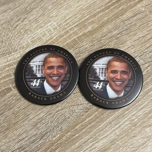 Lot of 2 Barack Obama Presidential Campaign Buttons Pins The Future of America